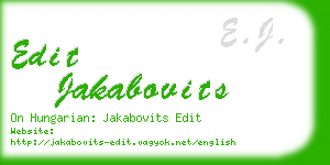edit jakabovits business card
